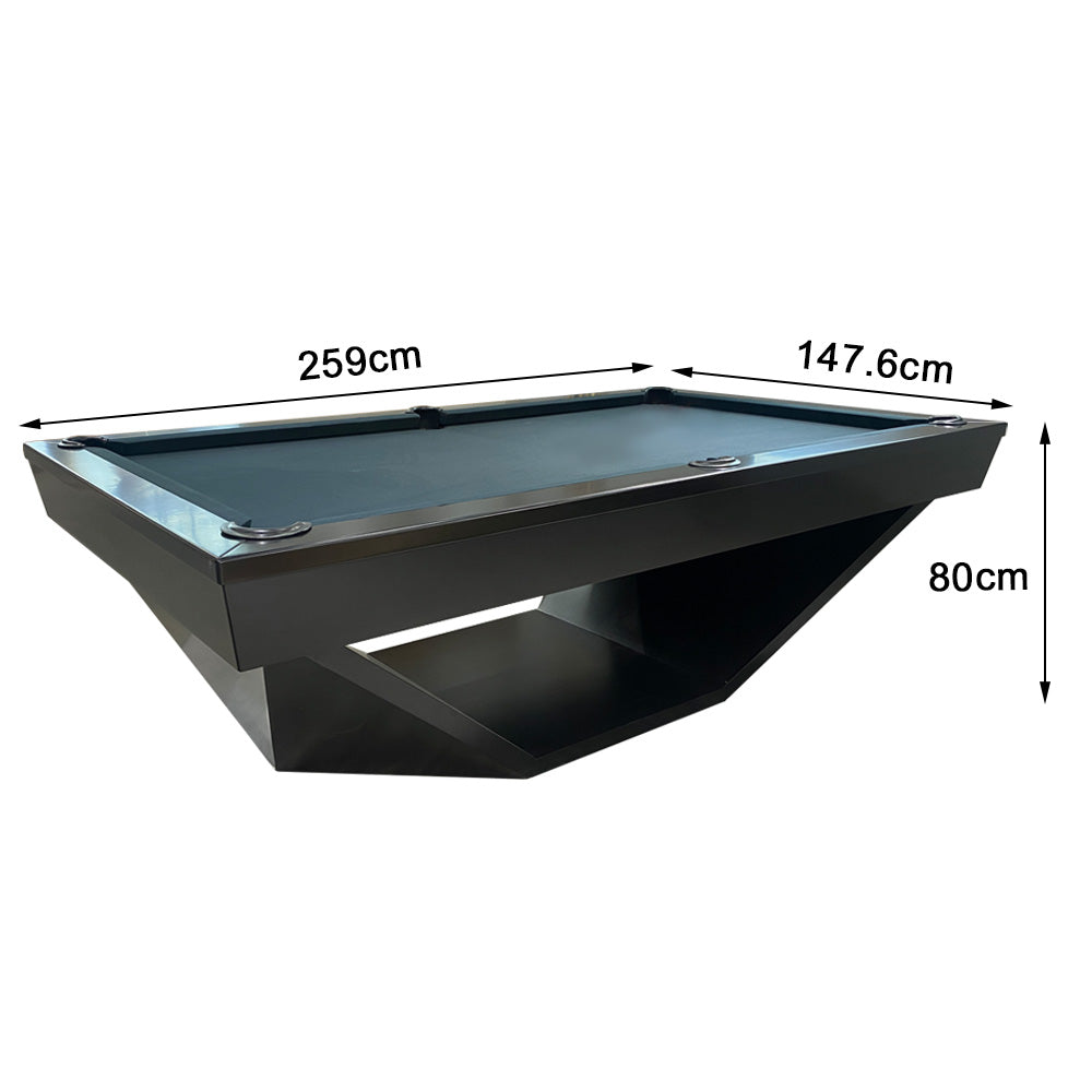 QUESLA WP11 w/ Pool Table Billiard Accessories Free 8FT Luxury Slate Table-Black&Grey