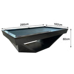 QUESLA WP11 w/ Pool Free Accessories Slate 9FT Billiard Table Table-Black&Grey