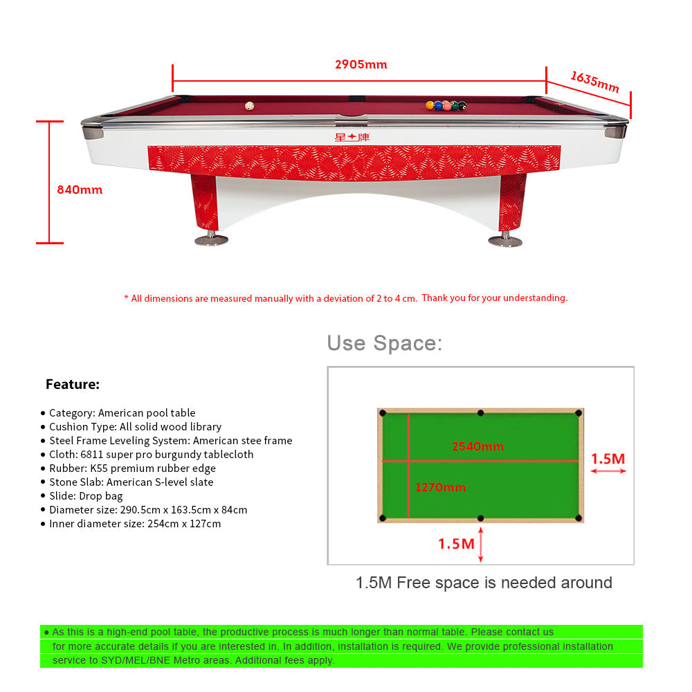 XINGPAI XW130 Billiard Table Ball Billiard Carving Xiangyun American 9FT Nine Table Fancy Case