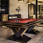 XINGPAI XW7V 7FT - Table Wood Slate Soild Billiard Pool Black&Red