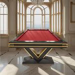 XINGPAI XW7V 7FT - Table Wood Slate Soild Billiard Pool Black&Red