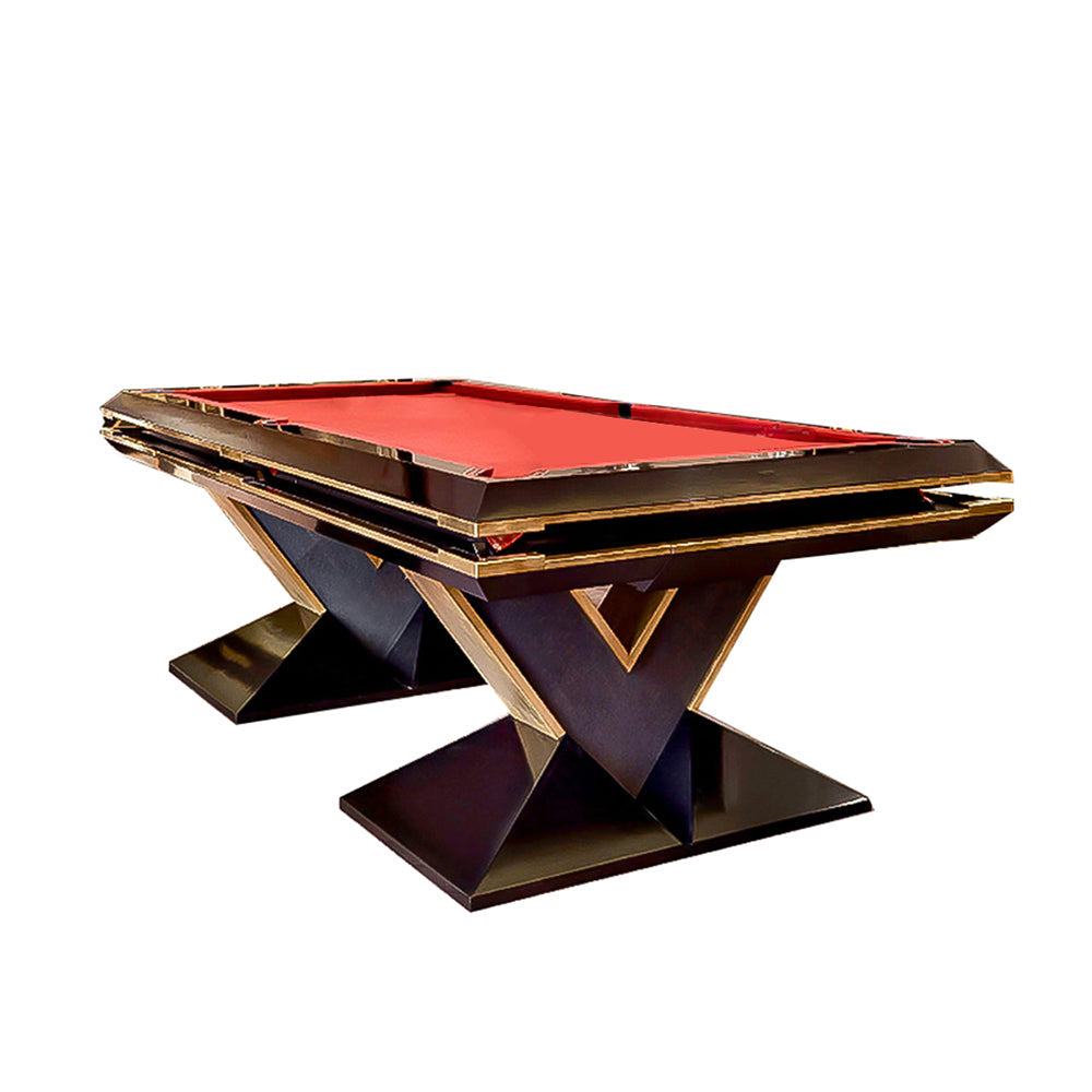 XINGPAI XW7V 7FT - Table Wood Slate Soild Billiard Pool Black&Red
