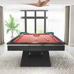 XINGPAI XW7X 7FT - Table Billiard Soild Slate Wood Pool Black&Red