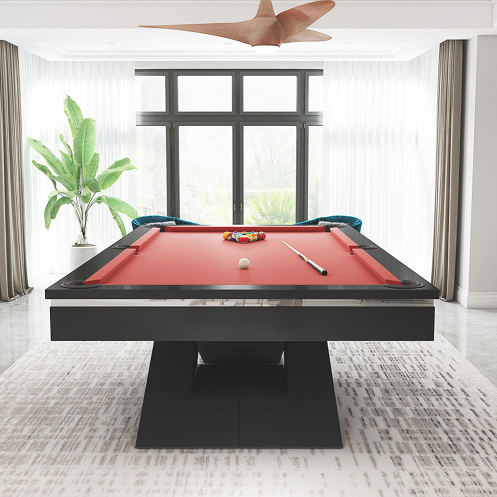 XINGPAI XW7X 7FT - Table Billiard Soild Slate Wood Pool Black&Red