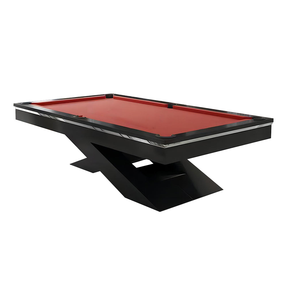 XINGPAI XW7X 7FT - Table Billiard Soild Slate Wood Pool Black&Red