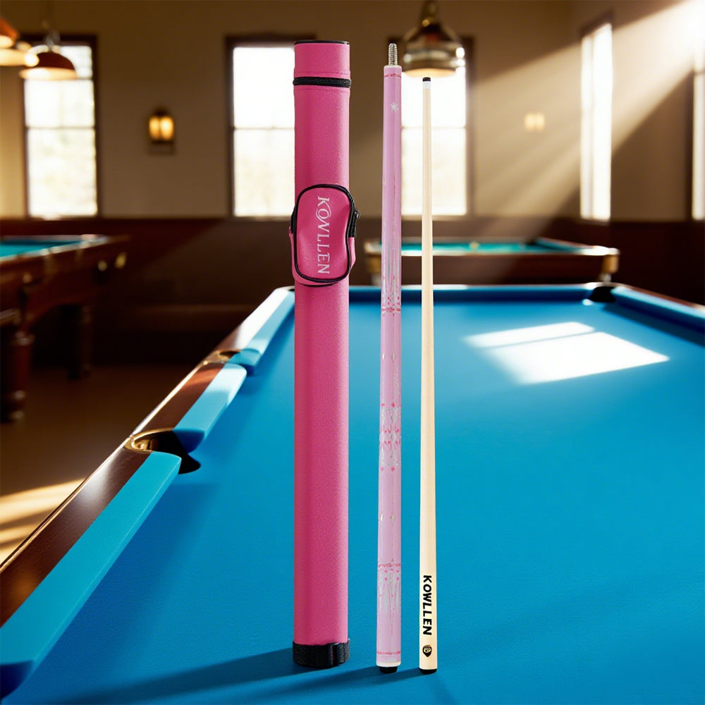 KONLLEN 147cm Billiards Head Strong Pink Black Billiards Professional 8 Length 1/2 Nine Accessories
