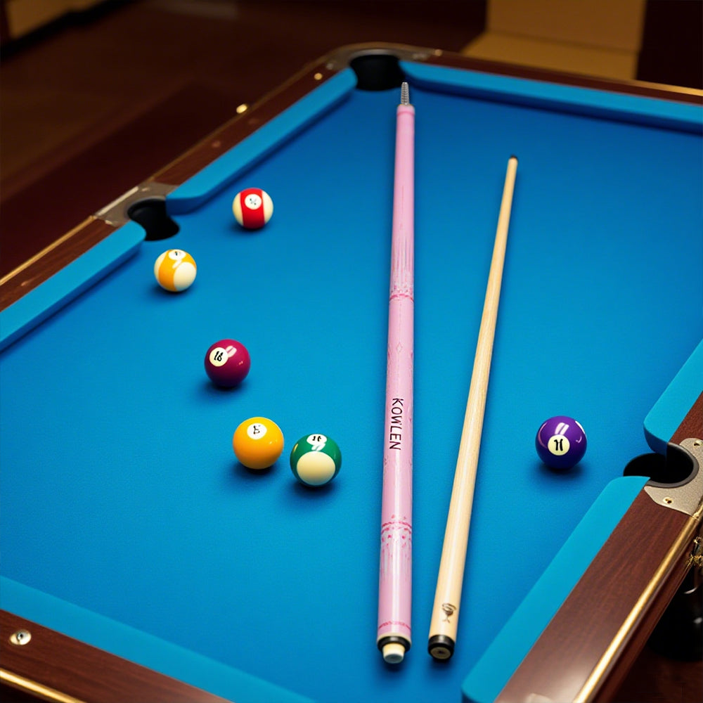 KONLLEN 147cm Billiards Head Strong Pink Black Billiards Professional 8 Length 1/2 Nine Accessories