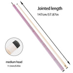 KONLLEN 147cm Billiards Head Strong Pink Black Billiards Professional 8 Length 1/2 Nine Accessories
