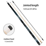 KONLLEN CRFU Head - Black 1/2 147cm 8 Nine Professional Strong Length Billiards Black