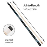 KONLLEN CRFU Head - Black 1/2 147cm 8 Nine Professional Strong Length Billiards Black