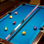 RB Professional Pool Cue Cue 2-Piece Fiber Set - Leather 147cm with Carbon - Billiard Handle Pink