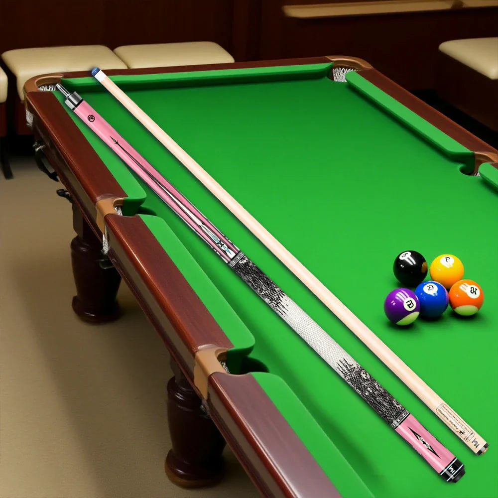 RB Professional Pool Cue Leather 147cm Set 2-Piece Maple - with Cue Billiard Handle