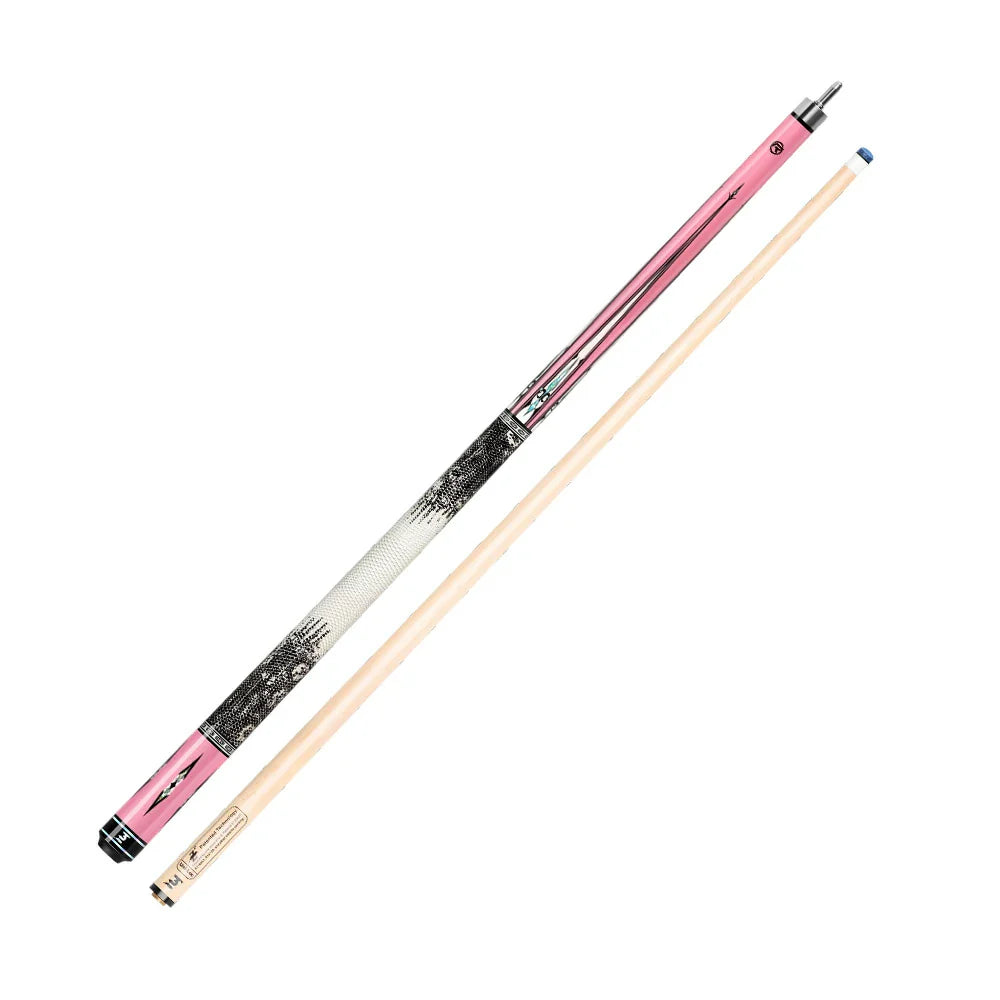 RB Professional Pool Cue Leather 147cm Set 2-Piece Maple - with Cue Billiard Handle