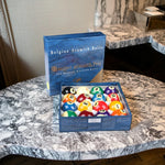 57.2mm Advanced Large Billiards Ball Crystal Edition Set Standard/Professional Match - Blue