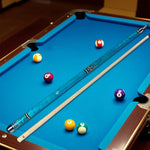 RB High-End Leather with 147cm Tip Handle 12.5cm - Cue Handle Smooth Billiard Blue