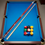 RB High-End - Handle Smooth Tip Cue with Billiard 12.5cm 147cm Leather Handle Red