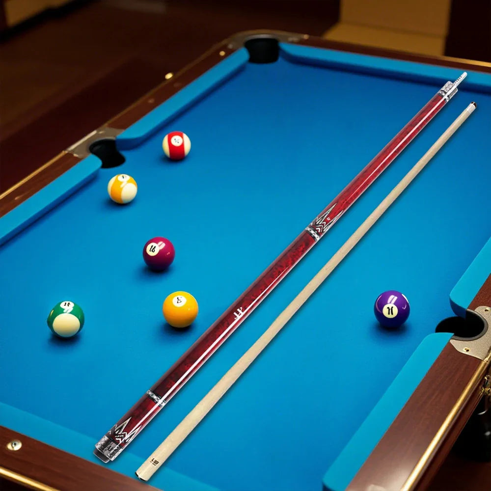 RB High-End - Handle Smooth Tip Cue with Billiard 12.5cm 147cm Leather Handle Red