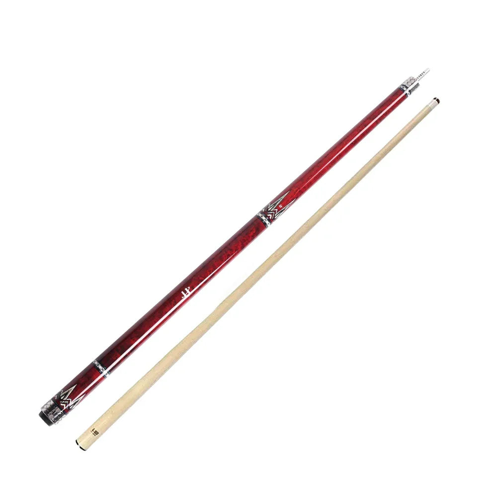 RB High-End - Handle Smooth Tip Cue with Billiard 12.5cm 147cm Leather Handle Red