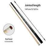 RB Professional Billiard 147cm Maple - Case Cue Cue&4-Hole Pool Includes Set Cue Black&White
