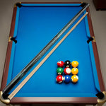 RB Professional 147cm - Case Maple Includes Cue Set Billiard Cue&4-Hole Cue - Pool Blue&Black