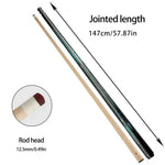 RB Professional 147cm - Case Maple Includes Cue Set Billiard Cue&4-Hole Cue - Pool Blue&Black