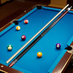 RB Professional Pool 4-Hole Case,Leather Cue - Includes Handle Cue Cue Billiard Set - 147cm Black&Red