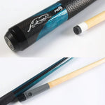 RB Billiard - 11.5/13mm Tip Cue Case 147cm with - Grip Leather Set Blue