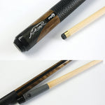 RB Billiard 147cm 11.5/13mm - Leather Cue Tip - Set Case with Grip Wood