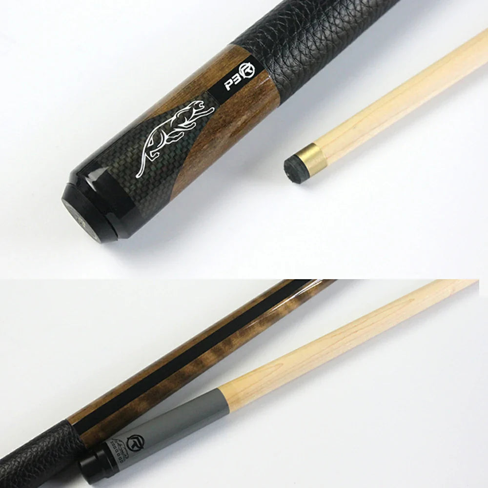 RB Billiard 147cm 11.5/13mm - Leather Cue Tip - Set Case with Grip Wood