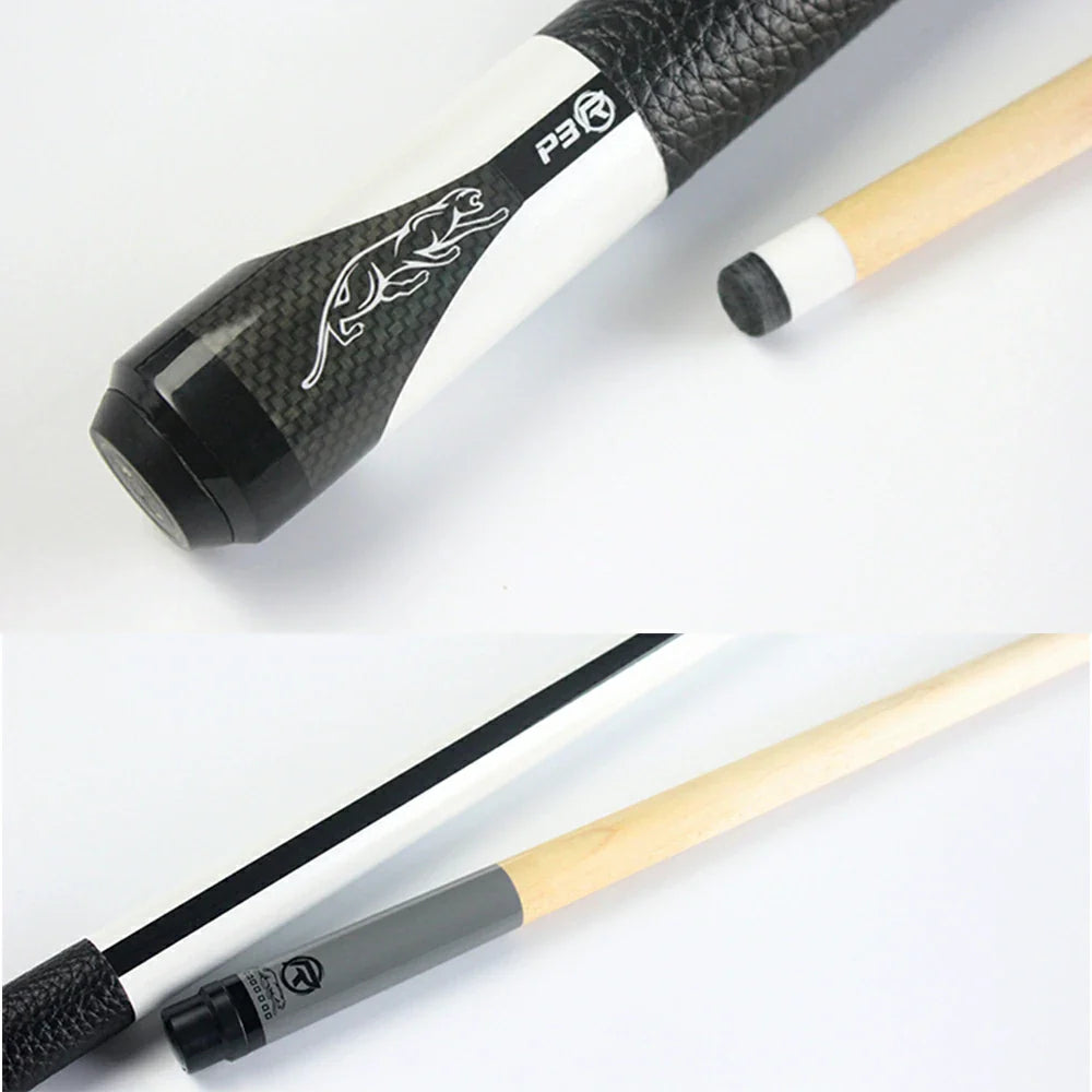 RB Billiard - 11.5/13mm with Leather Grip Cue - 147cm Set Case Tip White