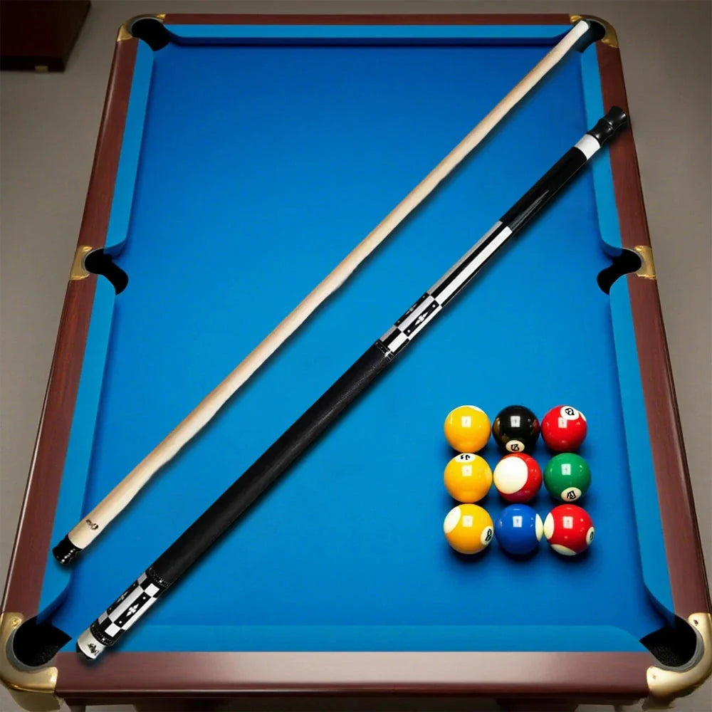 RB 147cm Accessories Maple Professional Billiards Tip Stick 12.5cm Cue Pool with white Cue Black Billiard High-End and grid