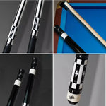 RB 147cm Accessories Maple Professional Billiards Tip Stick 12.5cm Cue Pool with white Cue Black Billiard High-End and grid