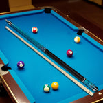 RB High-End Leather with 147cm Tip Handle 12.5cm - Cue Handle Smooth Billiard Blue