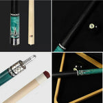 RB High-End Leather with 147cm Tip Handle 12.5cm - Cue Handle Smooth Billiard Blue