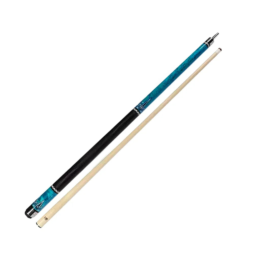 RB High-End Leather with 147cm Tip Handle 12.5cm - Cue Handle Smooth Billiard Blue