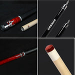 RB High-End - Handle Smooth Tip Cue with Billiard 12.5cm 147cm Leather Handle Red
