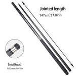 CUPPA 2-Piece Case Cue Length Black Billiard with Billiard 147cm Cue Accessories