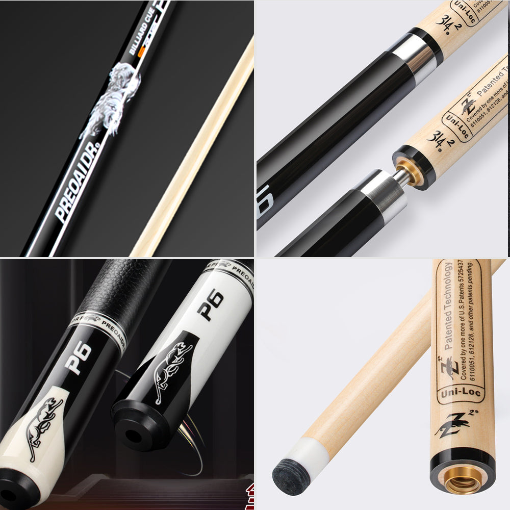 POINOS MZB Billiard Billiard Professional High-End 147cm Black Cue Maple Accessories