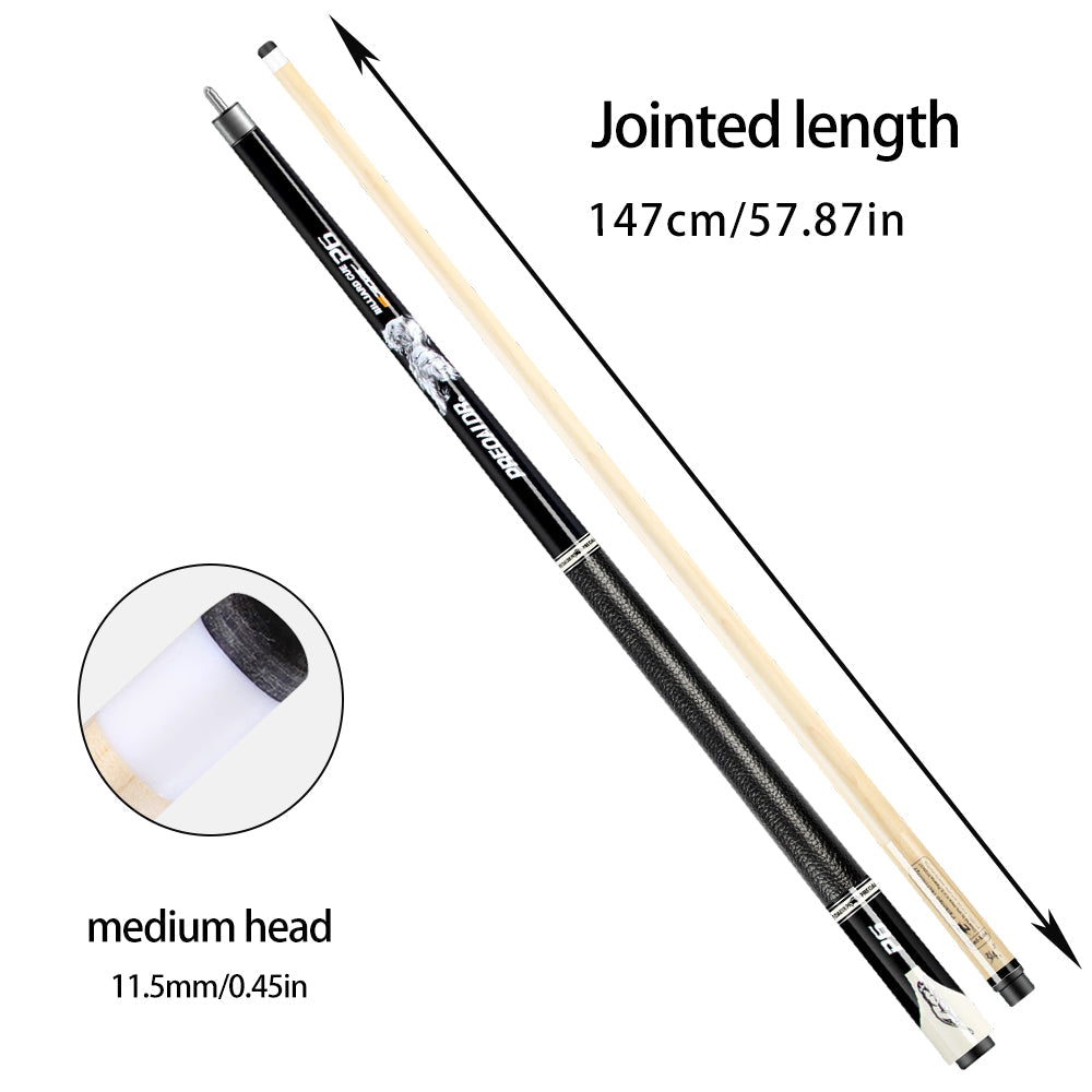 POINOS MZB Billiard Billiard Professional High-End 147cm Black Cue Maple Accessories