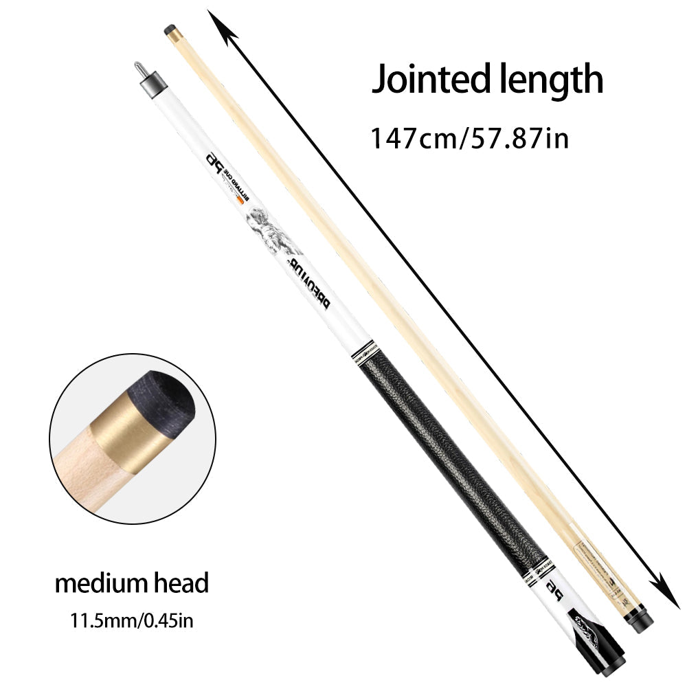 POINOS MZB Cue 147cm Professional White Billiard Billiard High-End Maple Accessories