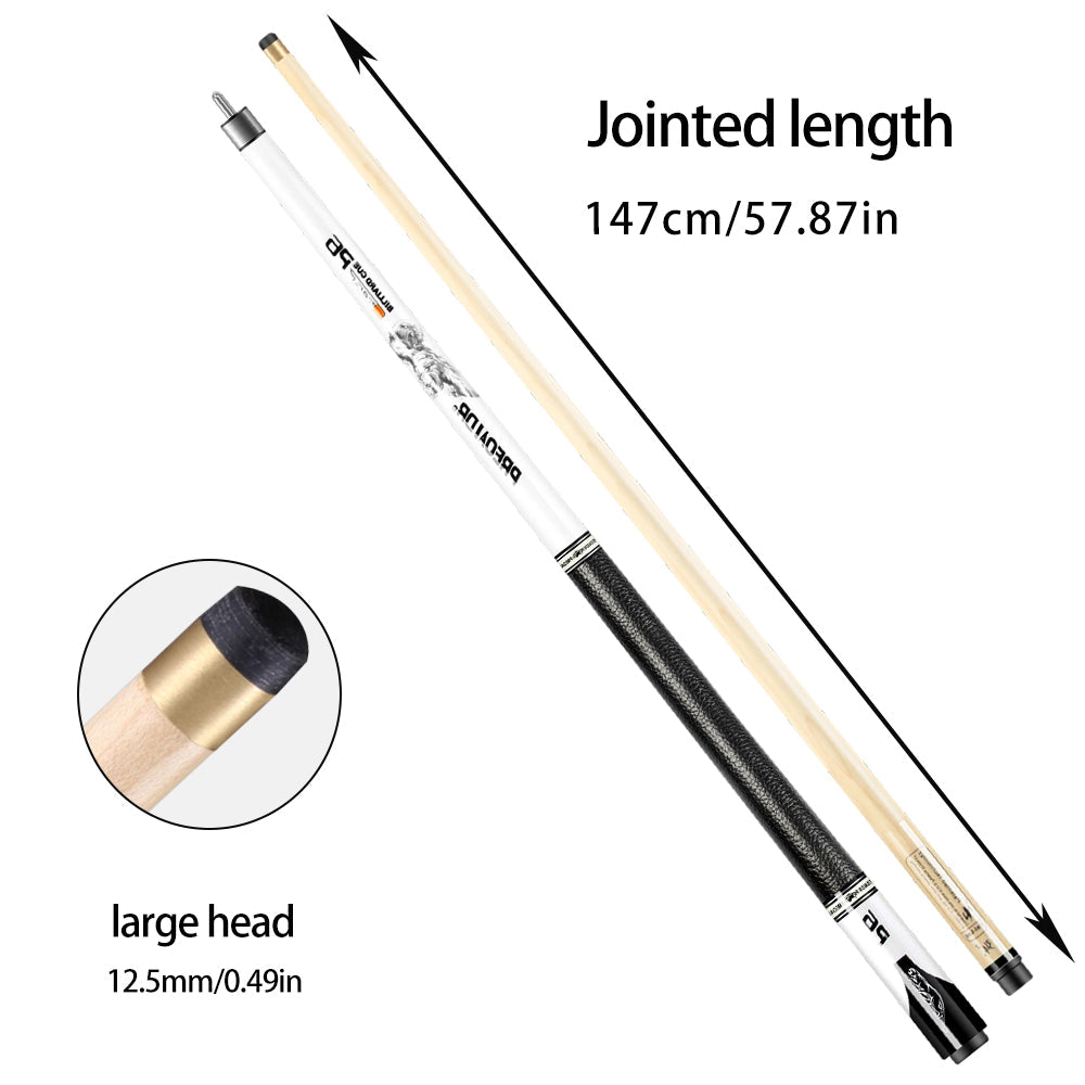 POINOS MZB Cue 147cm Professional White Billiard Billiard High-End Maple Accessories