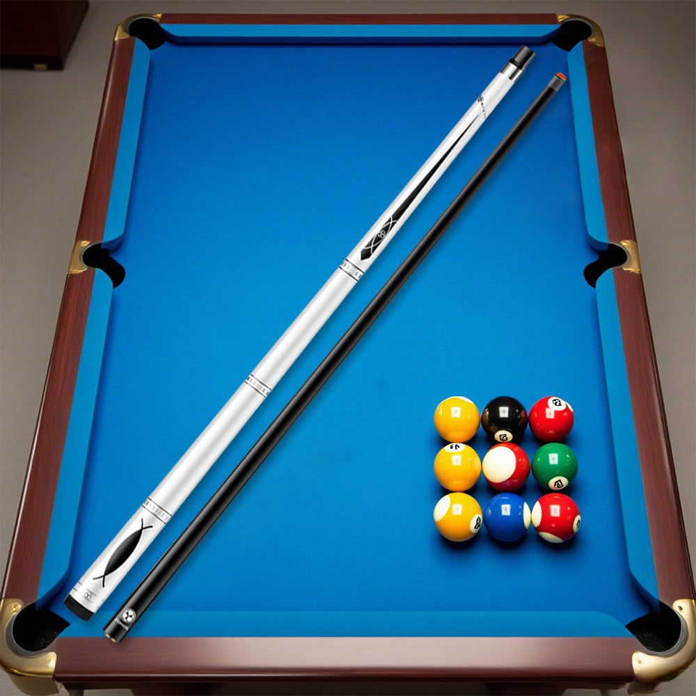 POINOS PT tip Billiard Maple 13cm Billiard Professional Cue Length High-End Cue White/Black 147cm Accessories
