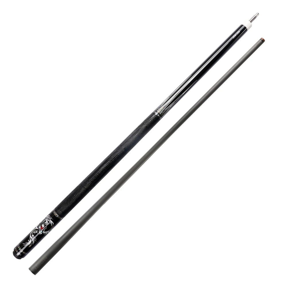 KONLLEN Ebony Wood 147CM Cue 18.5-20OZ AING-1F Pool Premier 2-Piece - Professional Cue Billiard Black