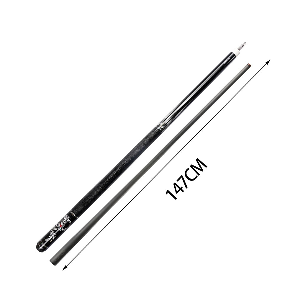 KONLLEN Ebony Wood 147CM Cue 18.5-20OZ AING-1F Pool Premier 2-Piece - Professional Cue Billiard Black