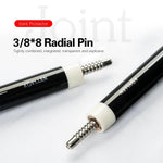 KONLLEN Cue Pool Wood Billiard 18.5-20OZ Premier 2-Piece Cue Ebony - AING-1WF 147CM Professional White&Black