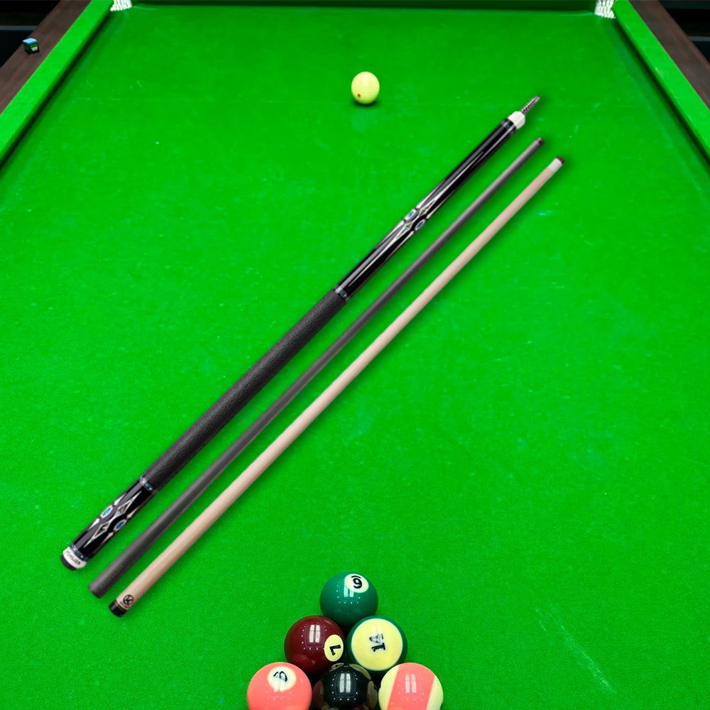 KONLLEN Ebony Professional Wood 18.5-20OZ Cue - AK75-002 Premier 2-Piece Billiard 147CM Pool Cue White&Black