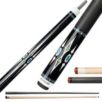 KONLLEN Ebony Professional Wood 18.5-20OZ Cue - AK75-002 Premier 2-Piece Billiard 147CM Pool Cue White&Black