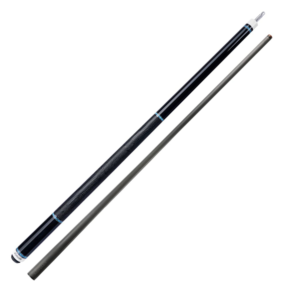 KONLLEN AK75-12BF Premier Cue Pool 147CM Wood - Cue 2-Piece Billiard Maple 18.5-20OZ Professional Blue&Black