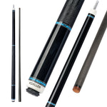 KONLLEN AK75-12BF Premier Cue Pool 147CM Wood - Cue 2-Piece Billiard Maple 18.5-20OZ Professional Blue&Black