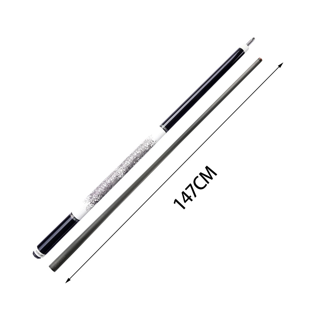 KONLLEN Premier Wood - 147CM 2-Piece Cue Pool Billiard Cue AK75-12WF 18.5-20OZ Professional Maple White&Blue&Black